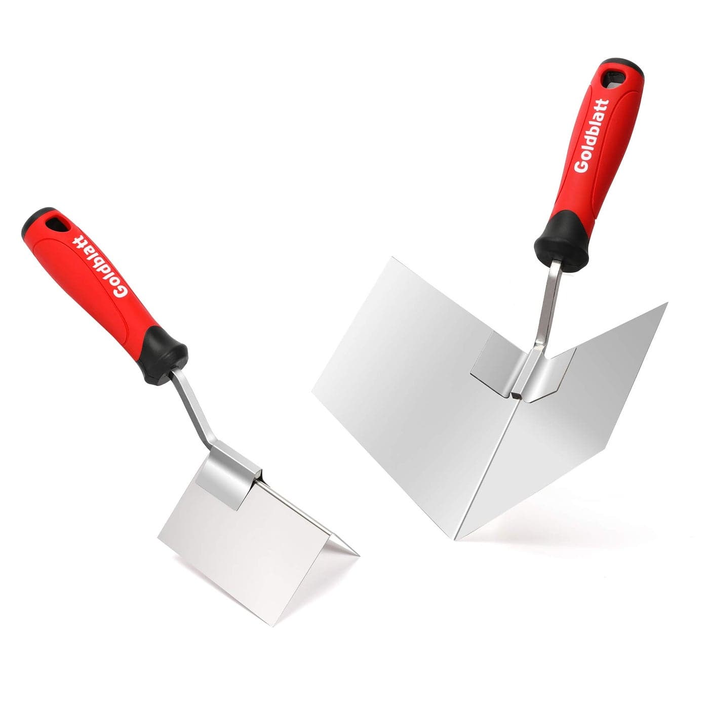 Goldblatt 2 Piece Drywall Corner Tool Set 5 Outside Corner 312 Inside Corner with Soft Grip Handle Stainless Steel Sheetrock External Corner Trowel Internal Corner Trowel