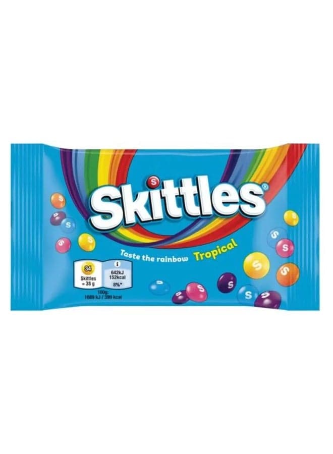 Skittles Tropical Flavored Coated Button Chewy Candies- 38gms
