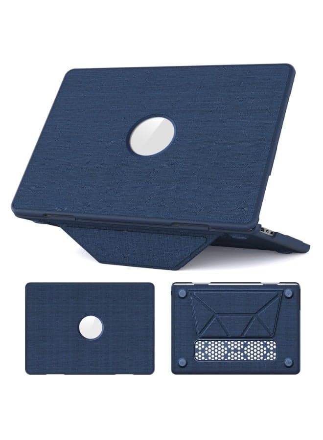 Case for MacBook Pro 14 Inch M4 2024,Foldable Stand Woven Fabric Protective Case for MacBook Pro 14 Inch(2021/2024)【M4/A2442 M1 Pro / M1 Max/A2779/M3 A2918 A2992】(Navy)