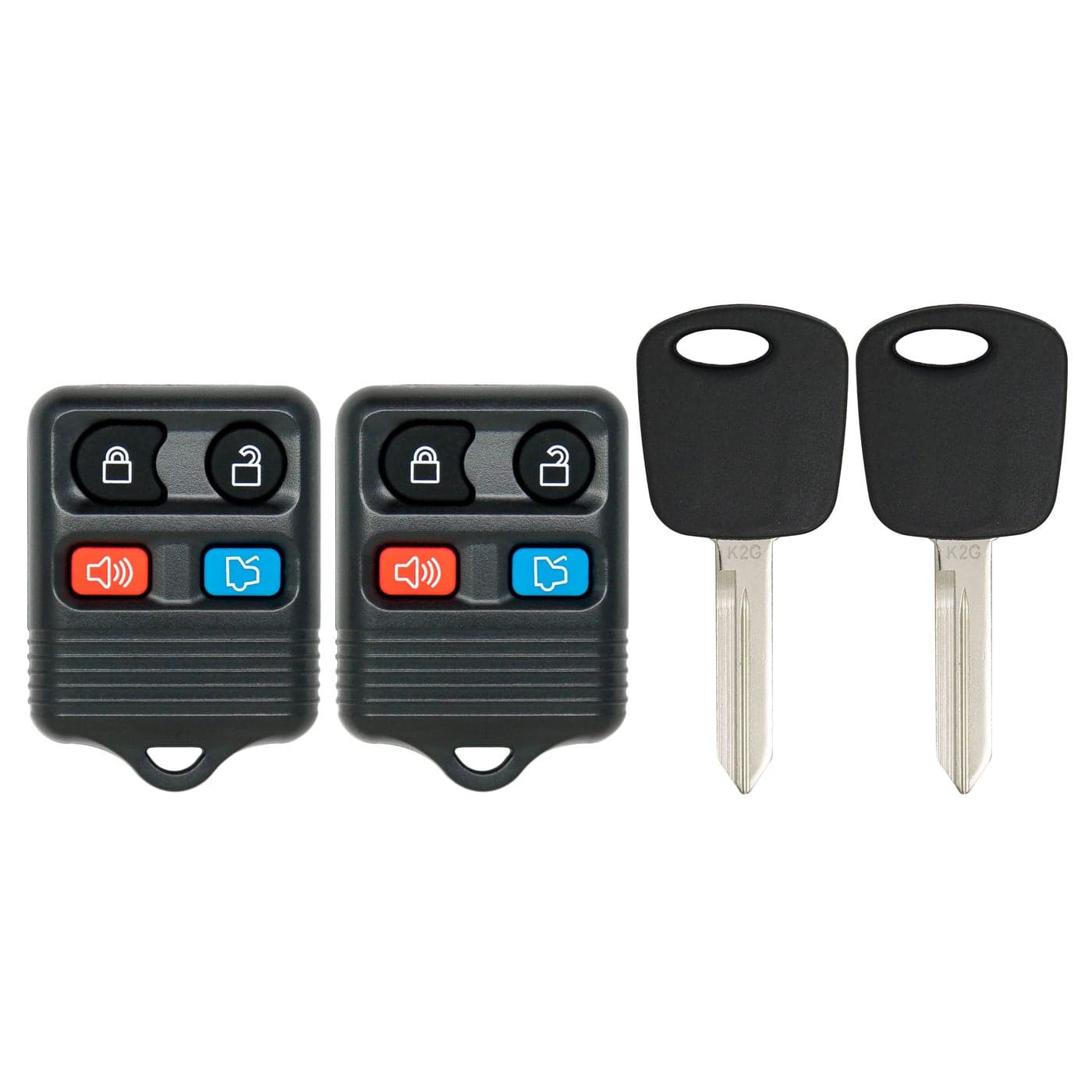 Keyless2Go Replacement for Entry Remote Car Key Fob Vehicles That Use SelfProgramming with New Uncut Transponder Ignition Car Key H72 2 Pack