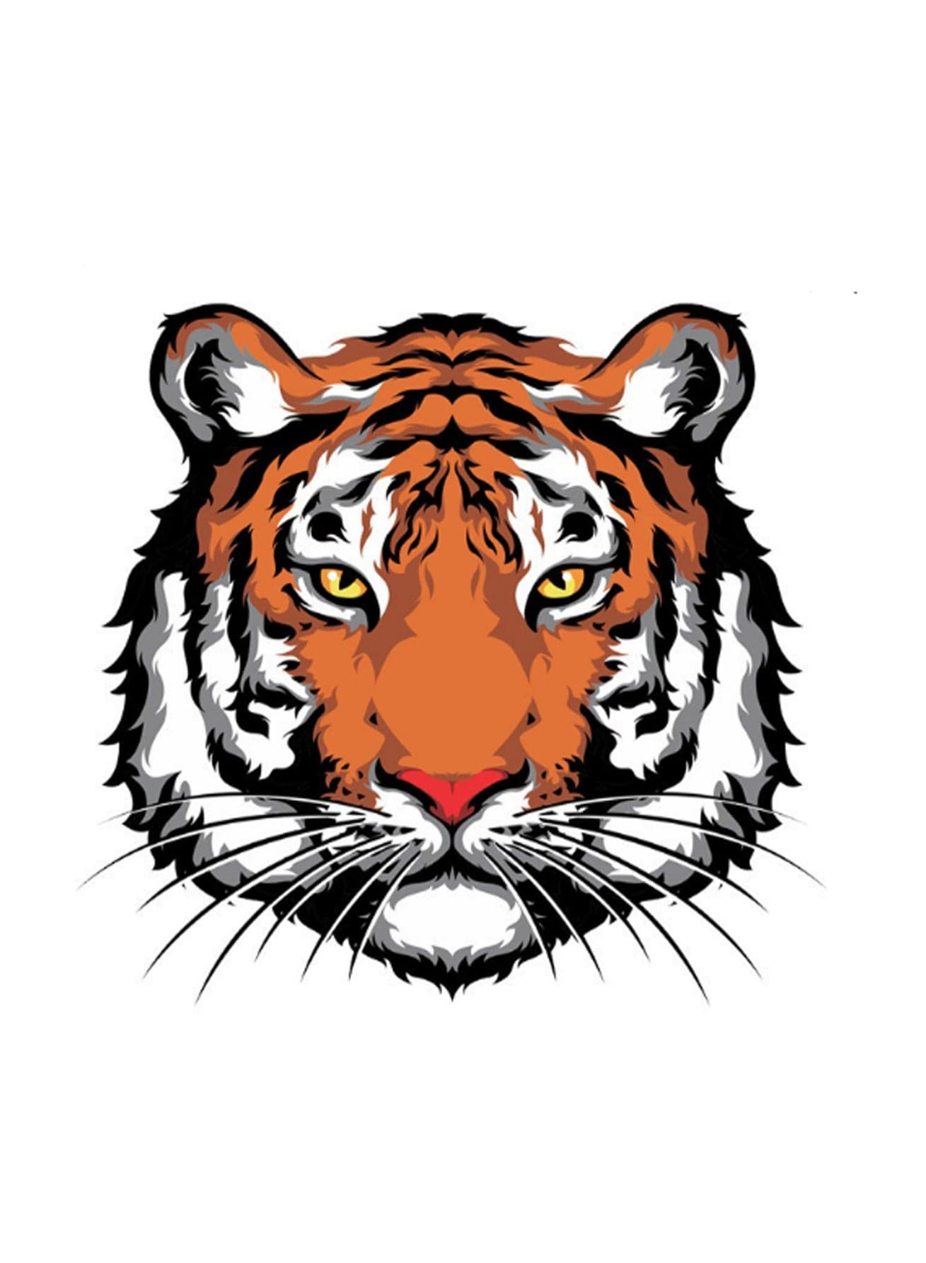 Tiger Head Two Car Stickers, Decals And Bumper Stickers, Suitable For Car Stickers