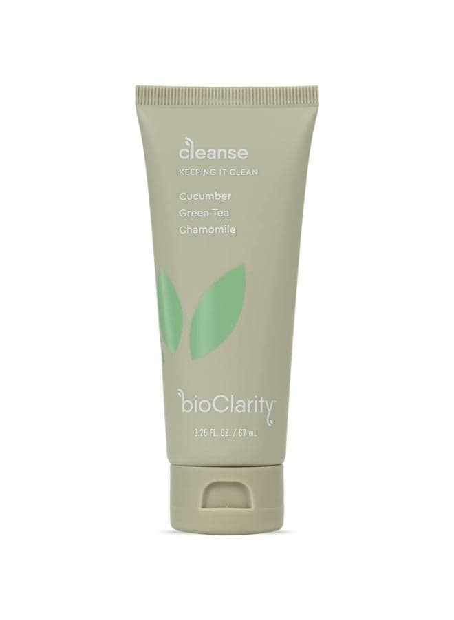 Face Cleanser | 100% Vegan, Gentle Wash with Cucumber, Green Tea, and Chamomile, for Sensitive Oily Skin. Natural Ingredients (2.25 Fl Oz)