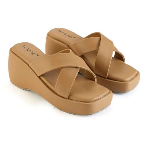 MOSAC Fashion Sandal Casual Platform Wedges Heels SandalsWith Comfortable Sole For Womens & Girls