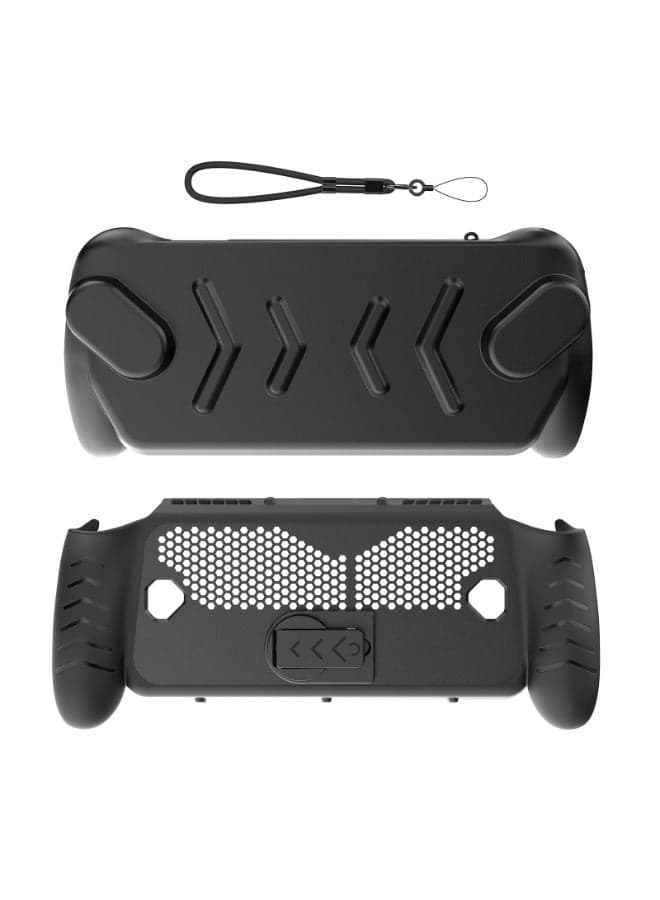 Case Cover for ROG Xbox Ally X TPU Soft Grip Protective Cover Back Shell + ABS Front Cover with Kickstand for ROG Xbox Ally/X Gaming Handheld Console (Black)