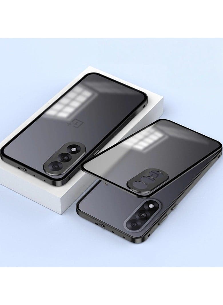 Protective case compatible with OnePlus NORD 5, metal single-sided snap-on shockproof protective case, precision lens holes fully covered for protection.