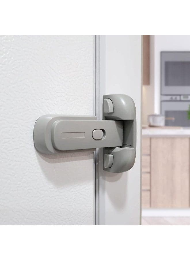 Freezer Door Latches to Keep Closed, Also for Fridge Lock for Kids, 1 Pack, Space Gray by Moonybaby