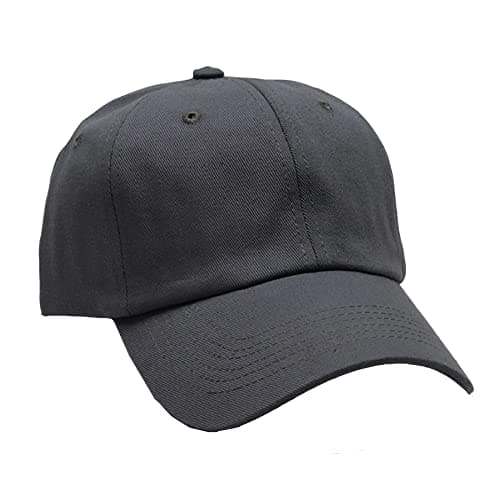 NPJY Men Women Baseball Cap Golf Dad Hat Adjustable Original Classic Low Profile Cotton Hat Unconstructed Plain Cap Grey