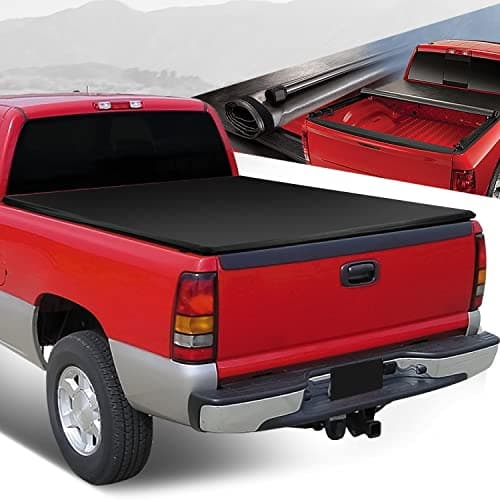 Auto Dynasty Soft Rollup Truck Bed Tonneau Cover Compatible with 19992007 Chevy Silverado GMC Sierra 1500 2500 3500 HD Classic 65Ft FleetsideStyleside Bed Without Bed Rail System Matte Black