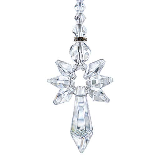 Rainbow Guardian Angel for Mom Crystal Suncatcher as Home/Car Decoration & Porch Decor & Hangings Crystal Glass Ornament (Clear)