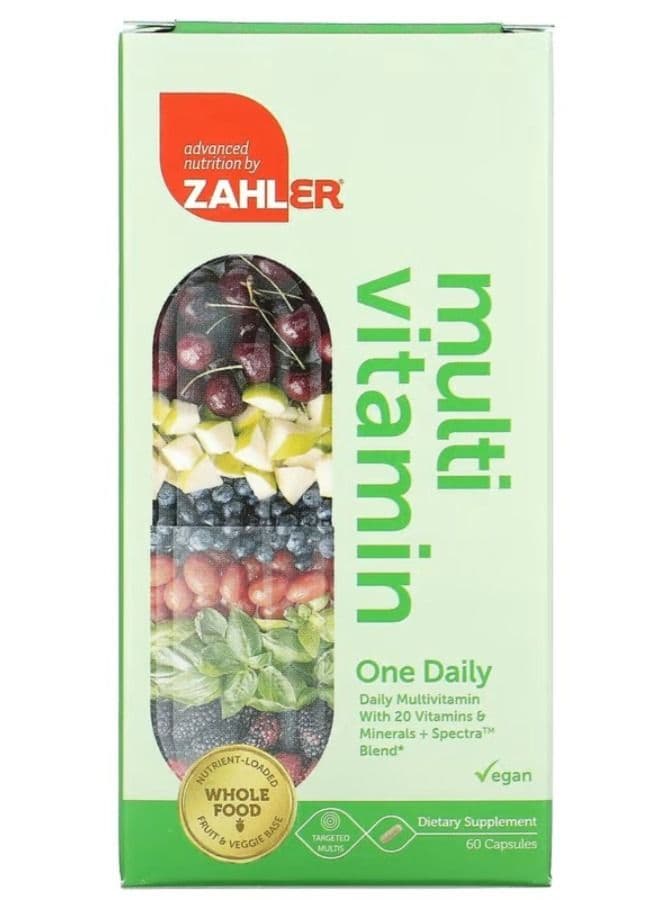 Daily Multivitamin with 20 Vitamins and Minerals 60 Capsules