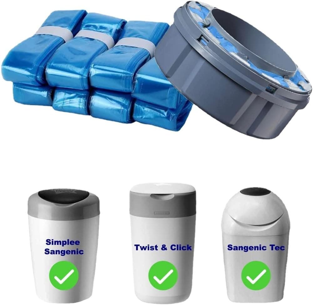 Diaper Pail Refills Includes 9 Diaper refill rings 1 Case Holds up to 2520 Newborn Diapers