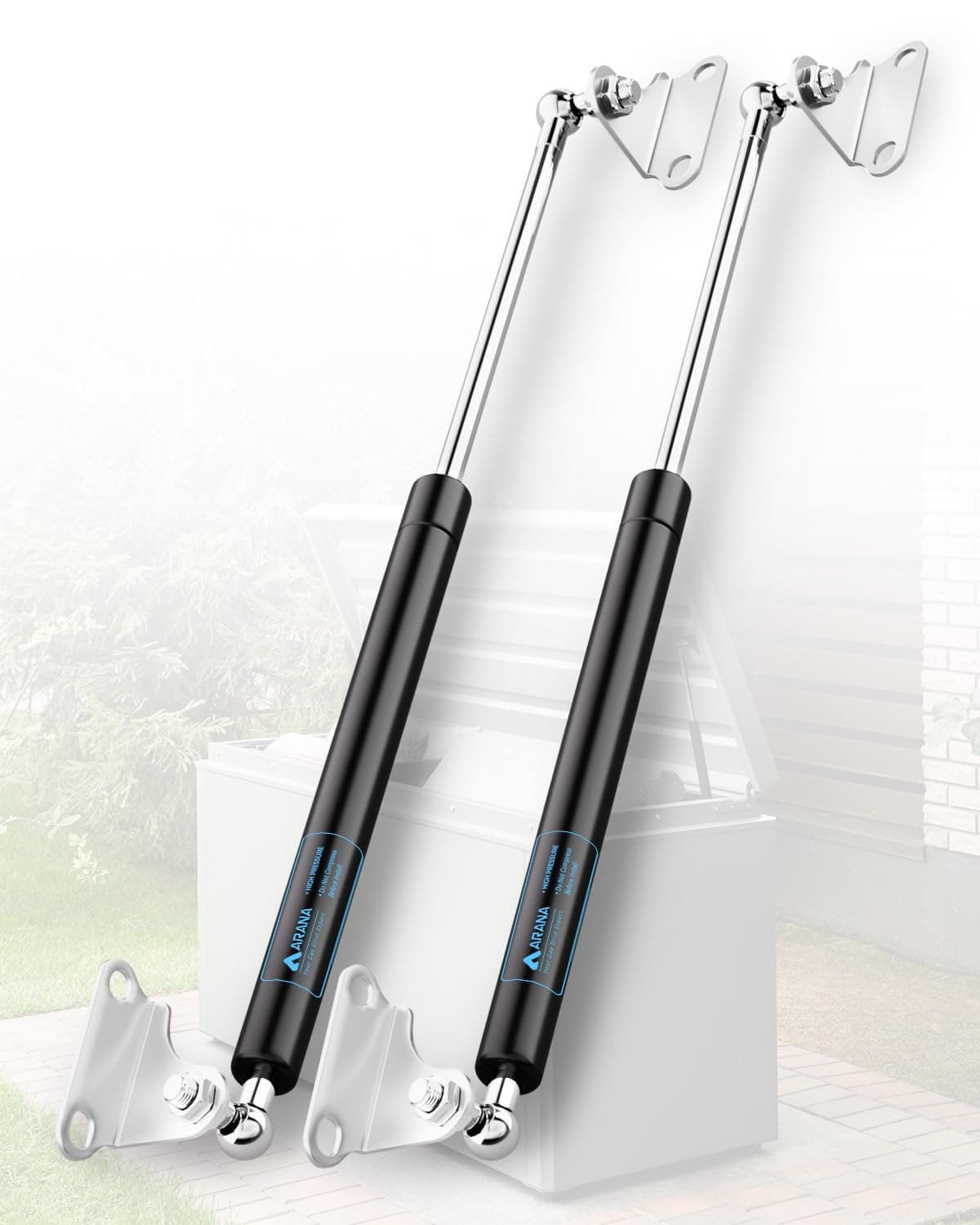 ARANA 15 inch 45lb200N Gas Struts Spring Shock 15 Gas Prop Hydraulic Lift Supports with Mount Bracket for Boat Hatches Box Lid Cabinet Camper Bed Trap DoorSuitable Weight 3650 Lbs 2Pcs