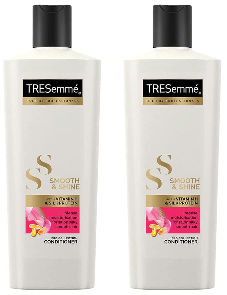TRESemme Smooth Shine Fresh frizzy Conditioner 335 Ml With Biotin Silk Proteins For Silky Smooth Hair Deeply Moisturises Dry Frizzy Hair For Men Womens 2 Count