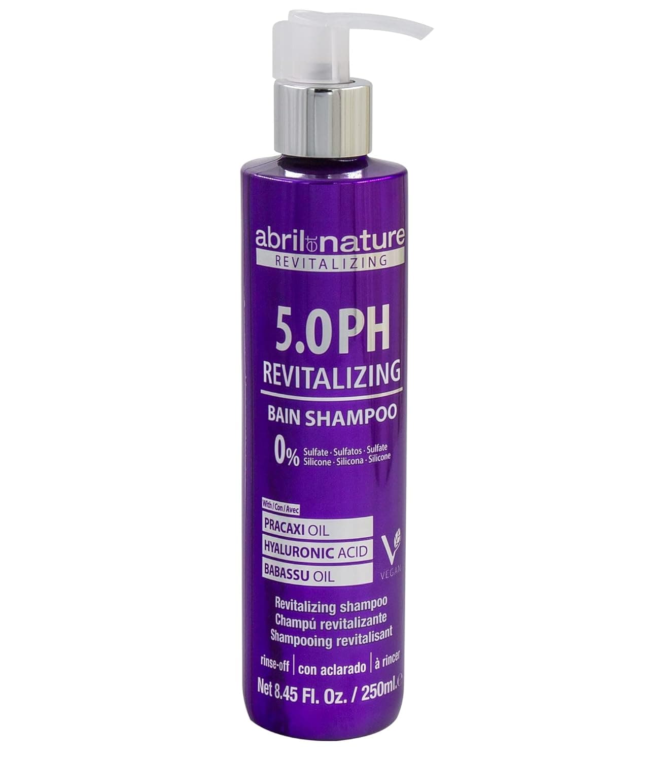 abril et nature Professional Shampoo 50 PH Revitalizing Protect and Maintain Your Color Long Lasting Sulfate and ParabenFree Professional Hairdressing Treatment Greater Shine 250 ml