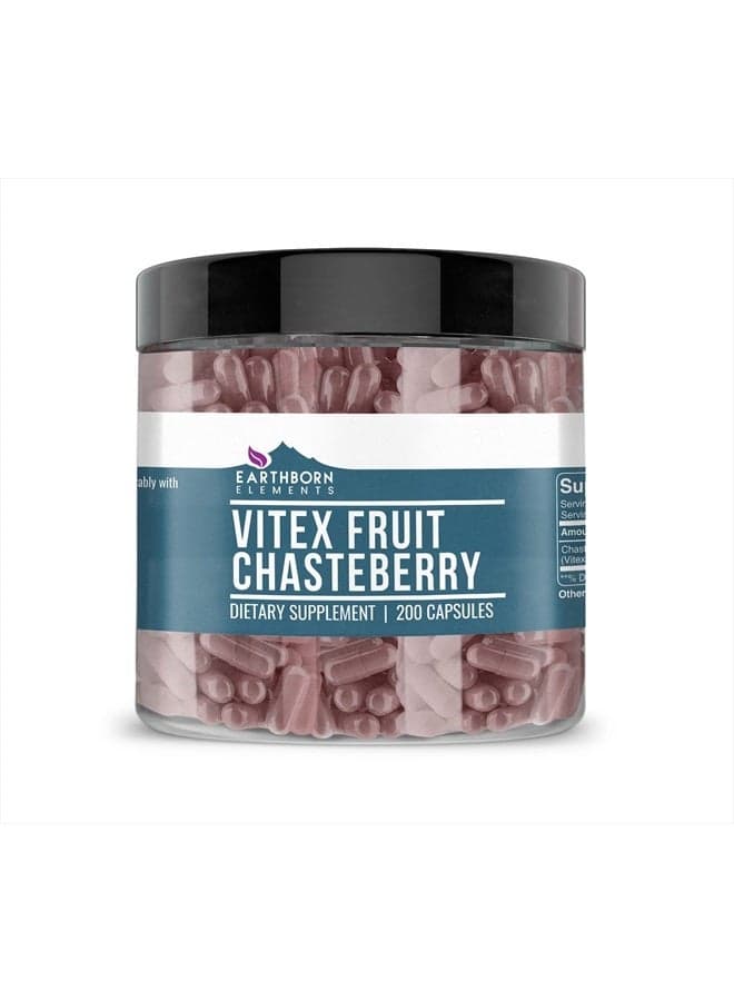 Vitex (Chasteberry) 200 Capsules, Pure & Undiluted, No Additives