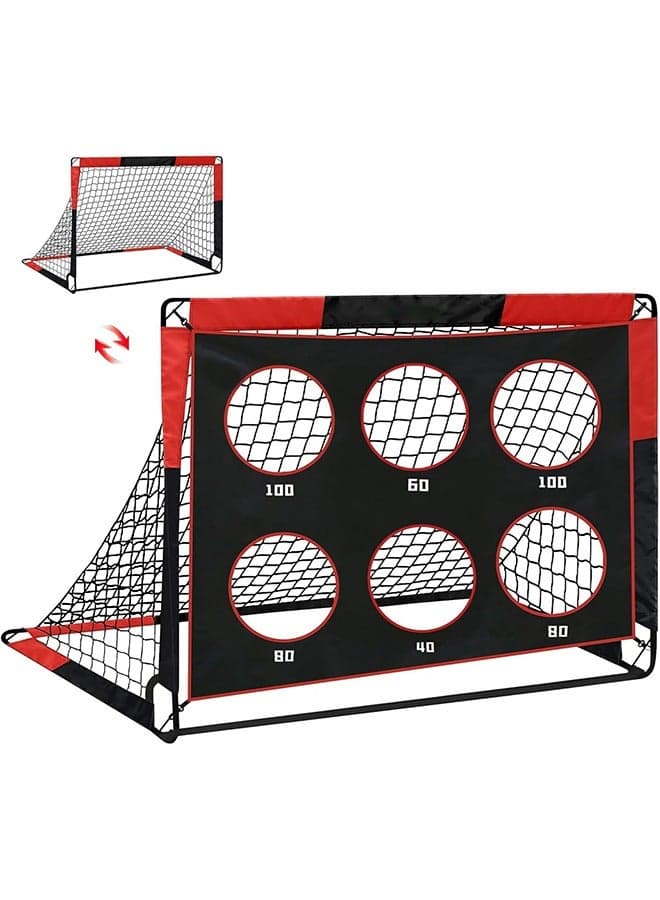 Football Goal Pop Up Football Net 2 In 1 Kids Football Goal for the Garden Portable Football Goal Indoor Outdoor Foldable Football Training with Target Goal Net