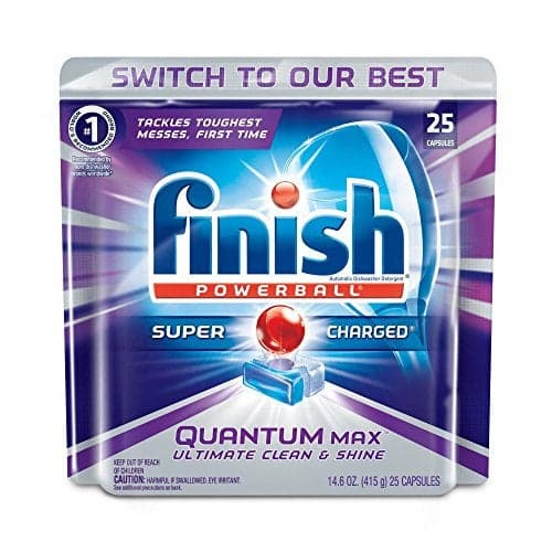 Finish Quantum Max Powerball Dishwasher Detergent Tablets 25 Tabs