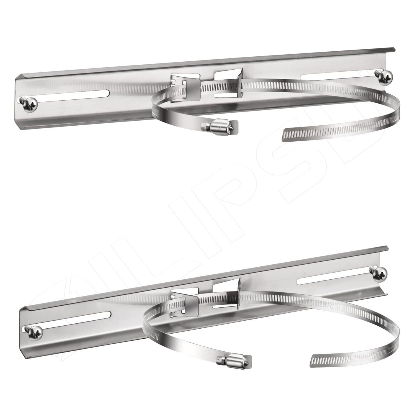 QILIPSU Pole Mounting Kits 304 Stainless Steel 154 x 19 Brackets with Adjustable 28 Inch Clamps for Electrical Boxes Devices and Outdoor Applications