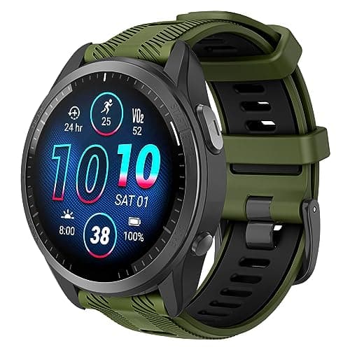 ISABAKE Watch Band for Garmin Forerunner 970/Forerunner 965/Forerunner 955/Forerunner 945/Forerunner 935,Soft Silicone 22mm Replacement Bands compatible with Fenix 5/ Fenix 5 plus/ Fenix 6/ Fenix 6 Pro/Approach S60