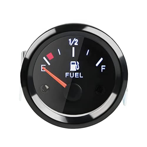 WATERWICH 2" 52mm Fuel Level Gauge Meter Kit with LED Backlight, DC12V Fuel Tank Meter for Ships Car Truck Vehicle Automotive