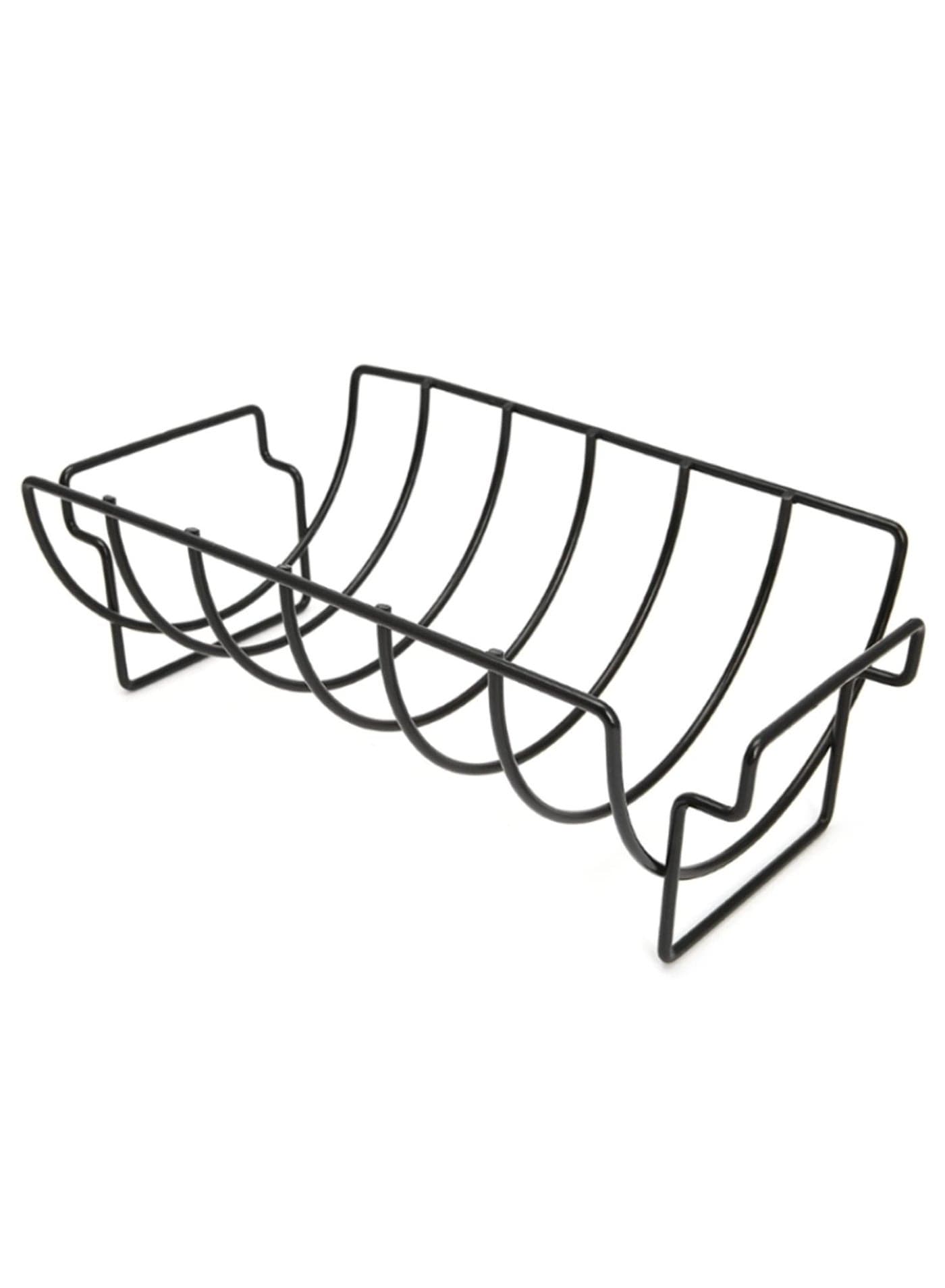 Stainless Steel Grill Stand Portable BBQ Rib Rack with Non-Stick Coating Steak Holders for Camping Outdoor Cooking Roasting 35×19.5×12cm Barbecue Tool