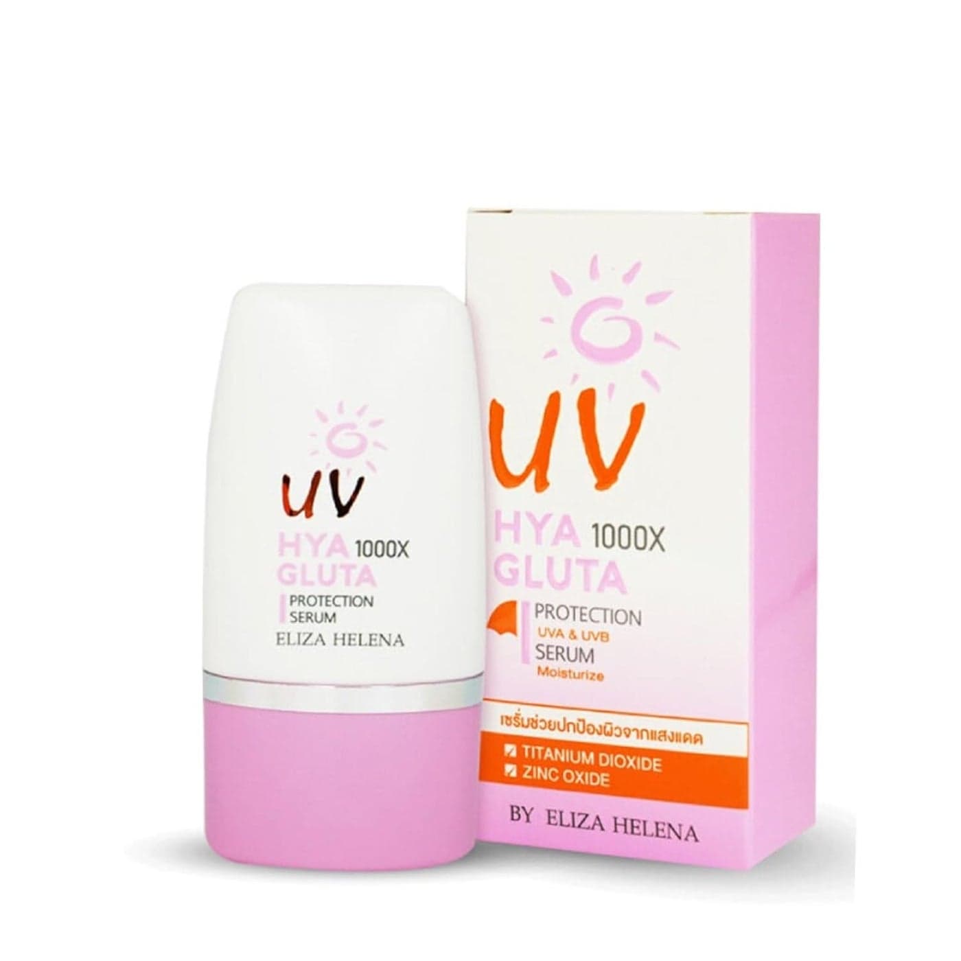 HANI PO Eliza Helena UV HYA Gluta 1000X Protection 30gm UVAUVB Serum Thailand Pack of 1Natural Moisturizing sunblock for women Natural cleansing for women girl men adults Cream for women girls facial cream body cream for women girls