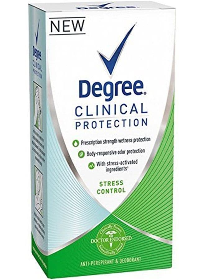 Degree Clinical Protection Antiperspirant& Deodorant, Stress Control 1.70 oz (Pack of 3)