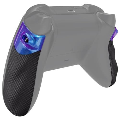 eXtremeRate Flexor Rubberized Side Rails Grips Button Stop Kit for Xbox Series X/S Controller, Anti-Slip Ergonomic Button Stopper Handle Grips for Xbox Core Controller – Chameleon Purple Blue