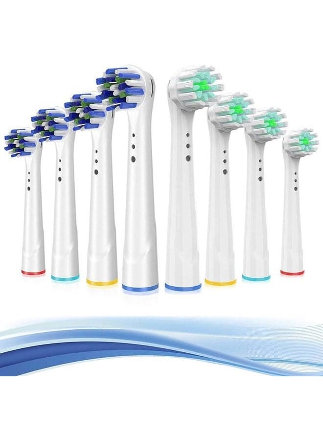 Replacement Toothbrush Heads for Oral B Braun, 8 Pack Professional Electric Toothbrush Heads, Precision Clean Brush Heads Refill Compatible with Oral-B 7000/Pro 1000/9600/ 5000/3000/8000 (8pack)
