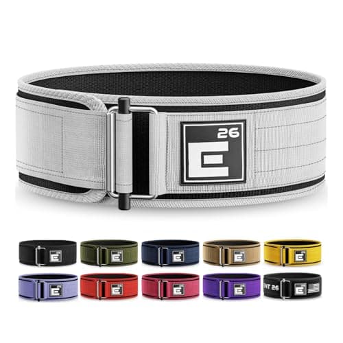 SelfLocking Weight Lifting Belt Premium Weightlifting Belt for Serious Functional Fitness Weight Lifting and Olympic Lifting Athletes Small White
