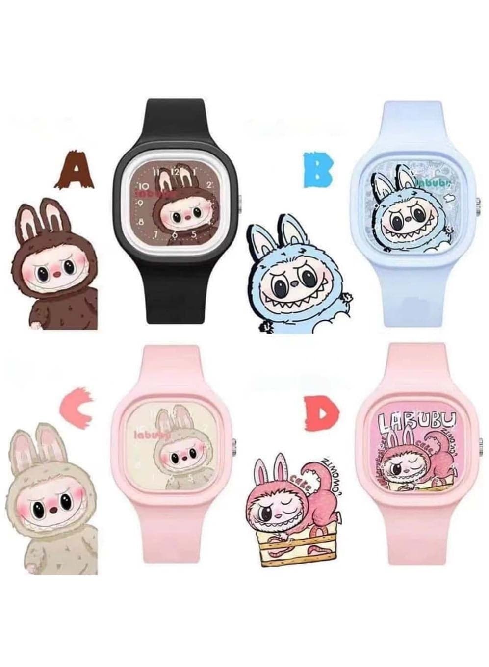 4 Pcs Kids Watches,3D Lovely Cartoon Digital Sport Watch Silicone Wristwatches Best Gift for 3-11 Year Old Girls Boys,Time Teaching Easy to Read Time