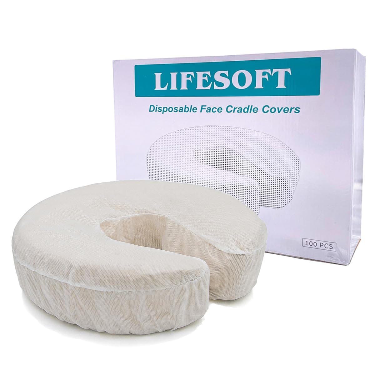 Disposable Fitted Face Cradle Covers Silky Massage Headrest Covers Box of 100