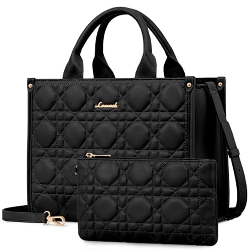 LOVEVOOK Purses and Handbags for Women, PU Leather Tote Bag Shoulder Crossbody Bags Top Handles Quilted Satchel