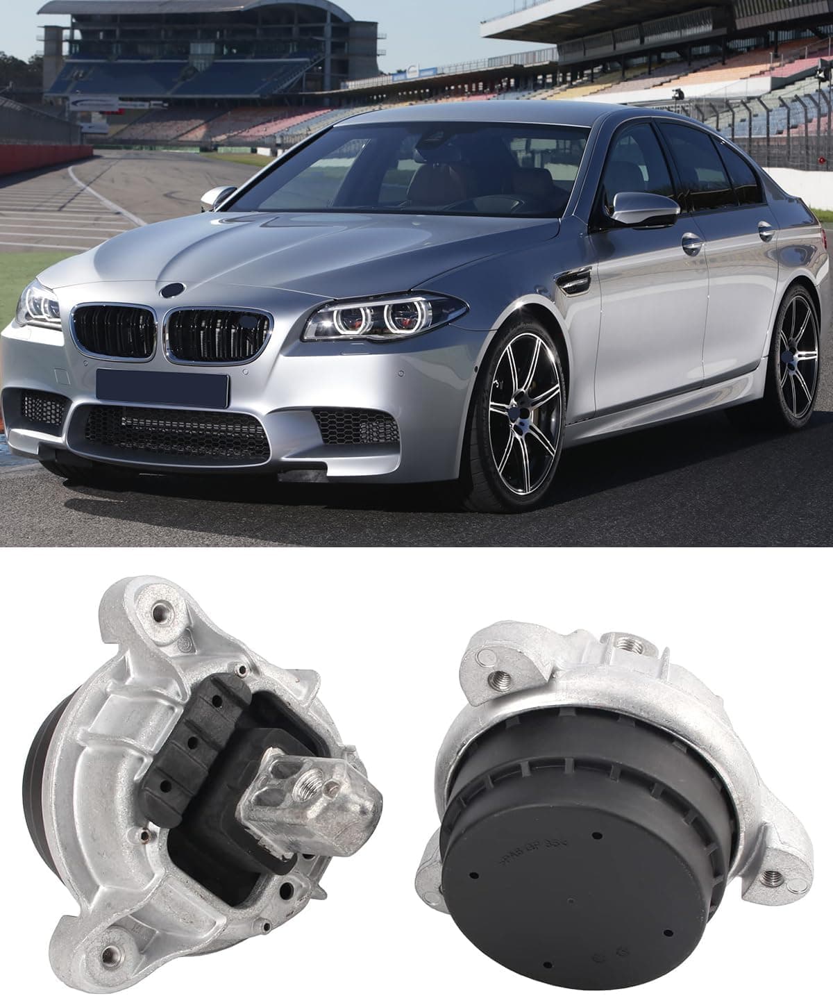 SHSBSCAR 2PCS Front Left & Right Engine Motor Mount Set for BMW F10 F11 528i N20 Engine (2012-2016)