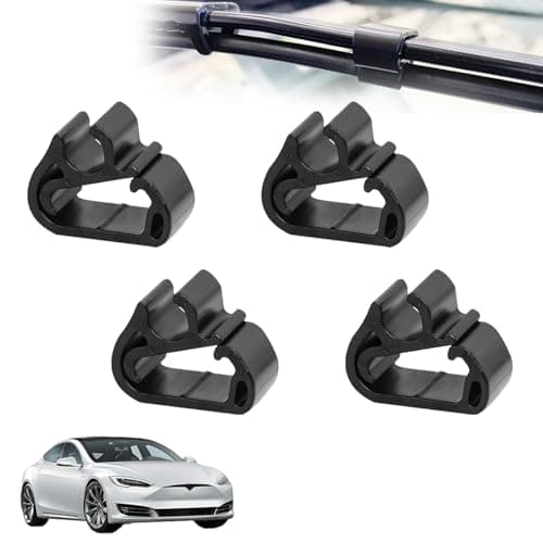 4Pcs Wiper Washer Hose Retention Clips Compatible with Tesla Model 3 and Y UV Weather Resistance Fit for All Years Buckle Fastener Holder 20162025