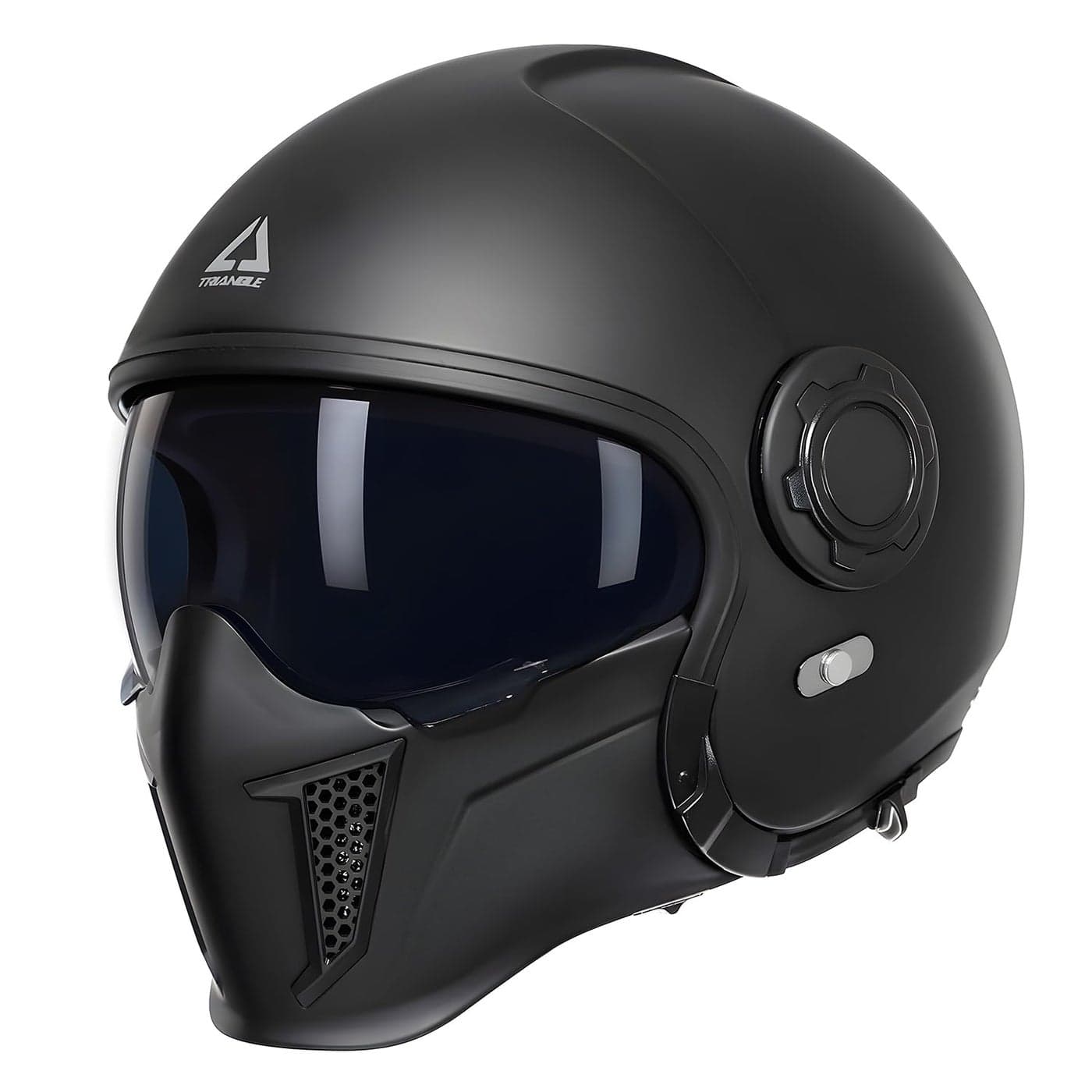 TRIANGLE Full Face Motorcycle HelmetsOffRoad Motocross Helmet for Men WomenDual Visor with Internal Tinted SunshieldOpen Face 34 Adult Racing Helmet DOT ApprovedBlackXL