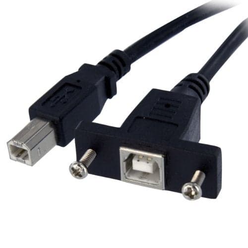 Startech 3 Ft Panel Mount USB Cable B to B - F/m