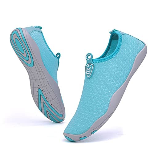 Vsufim Quick-Dry Water Sports Barefoot Shoes Aqua Socks for Swim Beach Pool Surf Yoga for Women Men (9 Women/8 Men)