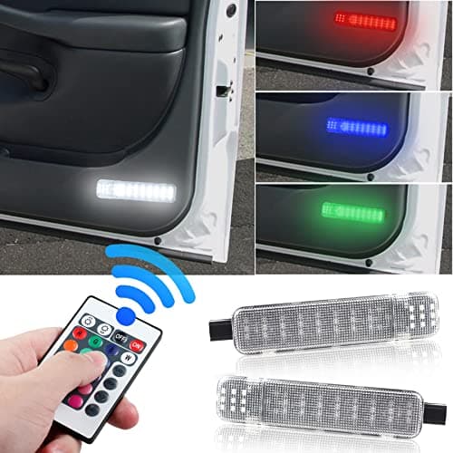 NDRUSH RGB LED Interior Door Panel Courtesy Light Door Light Assembly Compatible with SilveradoSierra CK 1500 2500 3500 Pickup Suburban Tahoe Avalanche Yukon Cadillac Escalade