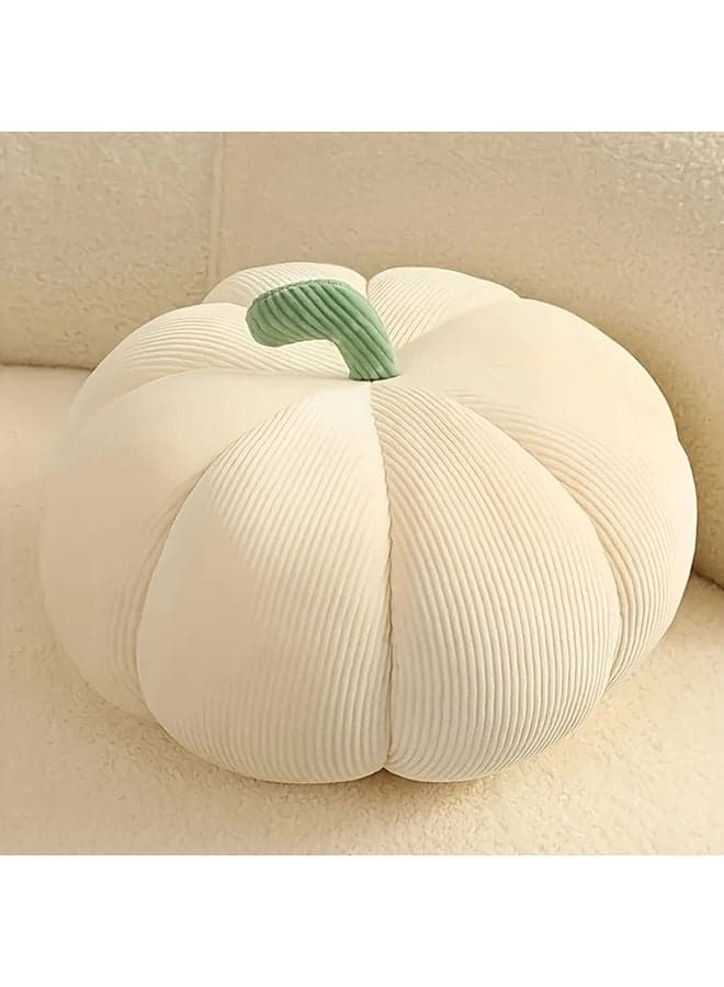 White Halloween Pumpkin 3D Throw Plush Stuffed Animal Soft Cozy Home Decor