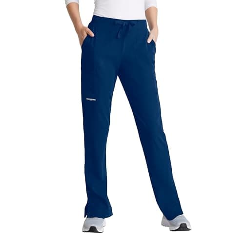 BARCO Skechers Vitality Charge Slim Fit Scrub Jogger for Women – Navy, Mid-Rise, 4-Pocket Bottoms w/ 4-Way Stretch – Moisture Wicking, Quick-Shed, Anti-Static – Medium, Regular Fit