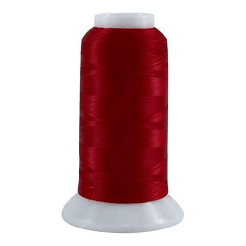 Superior Threads Bottom Line 2-Ply 60-Weight Polyester Embroidery Quilting Sewing Thread - 3,000 Yard Cone (#627 Bright Red)