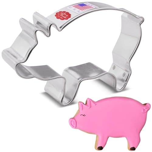 Ann Clark Cookie Cutters Pig Cookie Cutter, 3.75" Made in USA
