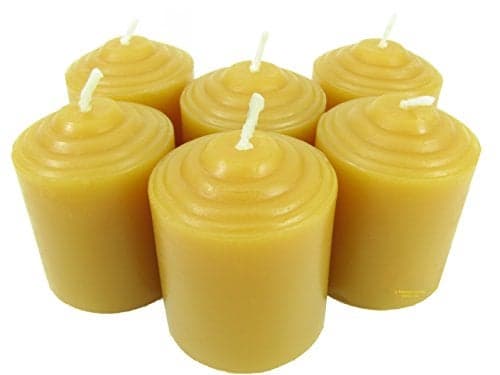 Beeswax Candle Works, 10-Hour Votives (Pack of 6) 100% USA Beeswax