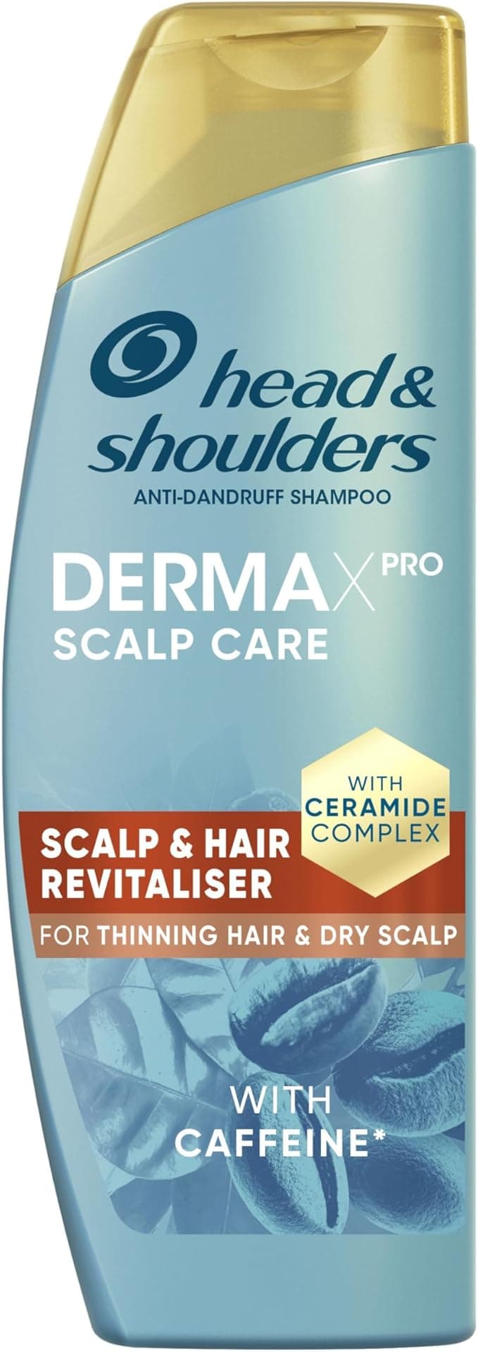Head Shoulders DermaXPro Revitaliser Anti Dandruff Shampoo 300ml with Caffeine and Ceramide Complex Moisturises Dry Scalp Thinning Hair and Helps Reinforce the Skin Barrier