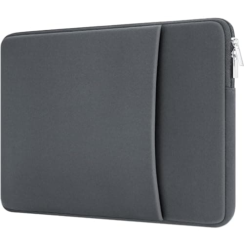 MicaYoung 14 Inch Laptop Sleeve Shockproof Padded Carrying Case Computer Protective Cover Bag with Pocket Compatible with 14 Inch Acer ASUS HP Dell Chromebook Thinkpad Notebook, Gray