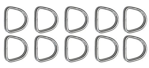 US STAINLESS 10 Pieces Stainless Steel 316 D Ring Welded 4mm x 30mm ID 532 x 1 316 Marine Grade Dee