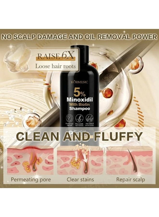 5% Deep Repair Shampoo 300ml: Strengthens hair roots, reduces breakage, controls oil, removes dandruff, and nourishes the scalp.