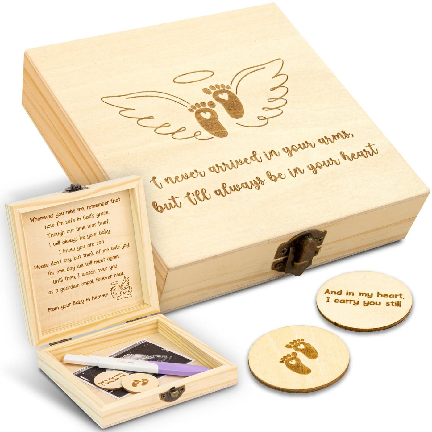 Woodamore Miscarriage Gifts for Mothers Miscarriage Memorial Box Infant Loss Memorial Gifts Loss of Baby Sympathy Gifts Angel Baby Memorial Gift Miscarriage Keepsake for Mom