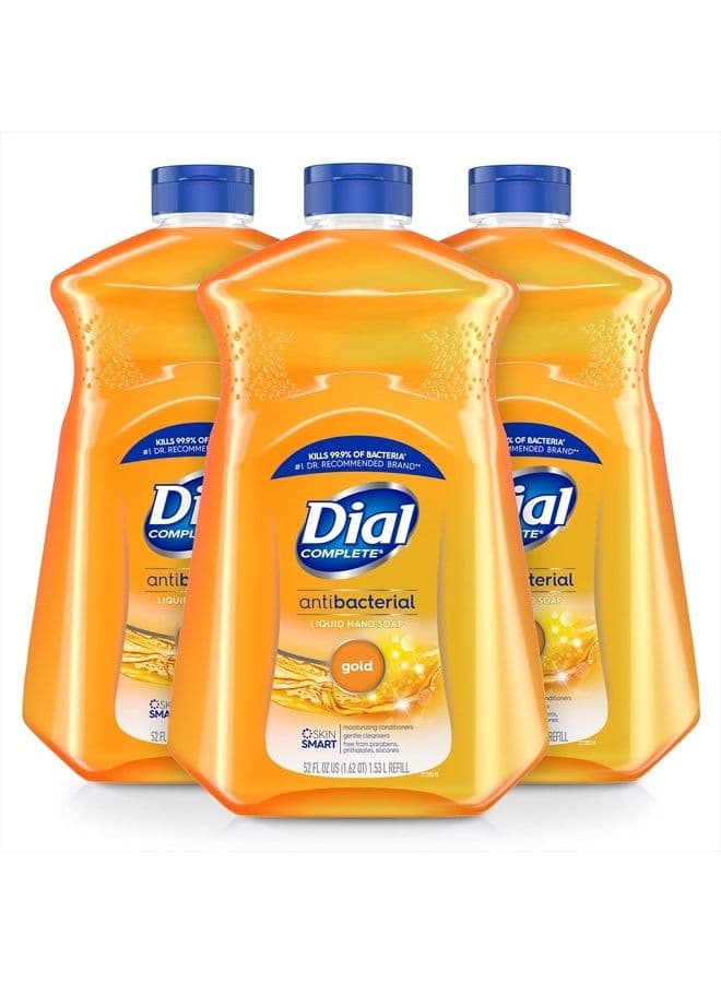 Complete Antibacterial Liquid Hand Soap Refill, Gold, 52 fl Oz (Pack of 3)